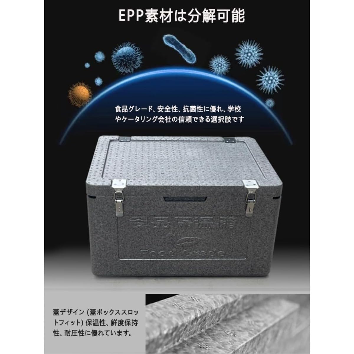 Amazon | TAYOA 発泡スチロール 箱 大型 クーラーボックス 保冷箱 大容量 保温・保冷 ケータリング用コンテナー フォームボックス  デリバリー 食品保存お手入れ簡単 コンパクト 軽量 お弁当収納バッグ 多機能 キャンプ ピクニック旅行用 (はだかばこ,60L) | TAYOA ...