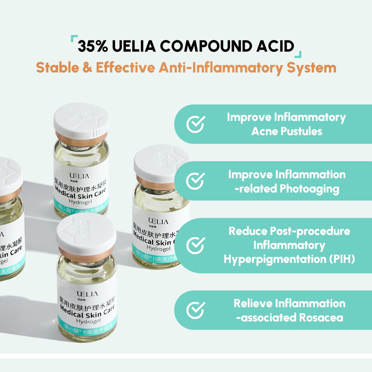 Complesso Acido Esfoliante per il Viso – Esfoliazione Delicata Schiarente e Antinfiammatoria – Riduce Macchie e Acne – Adatto alle Pelli Sensibili – Esfoliazione Avanzata per una Pelle Radiosa (35%)