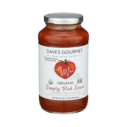 Miniatura 3 de Dave's Gourmet Salsa roja orgánica Simply - Salsa de tomate sin OMG, vegana, sin gluten
