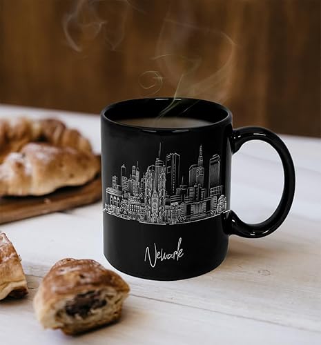 Vista 453 de TJ Originals - Taza de café Boston Massachusetts, regalo de taza de café de recuerdo de viaje turístico, taza de cerámica Skyline de 11 oz, taza