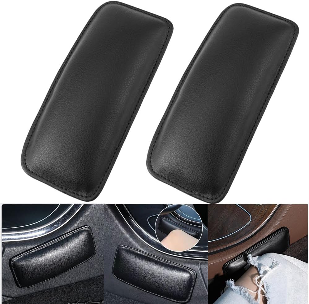 2 Stück Auto Kniekissen Leder - Selbstklebende Armlehnen Polster