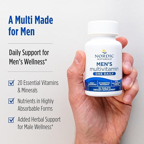 Miniatura 7 de Nordic Naturals Multivitamínico para hombres un día  apoyo para huesos, energía y vasos sanguíneos  Suplemento de inmunidad  20 nutrientes