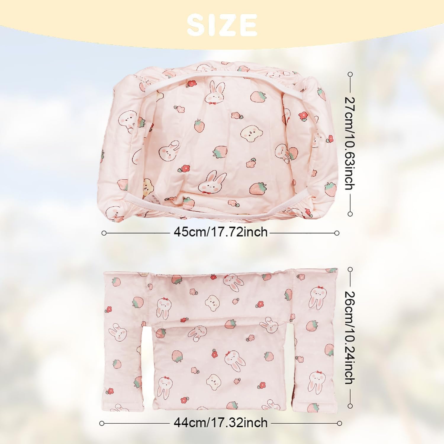 High Chair Cushion Soft and Comfortable High Chair Cushion Wooden Highchair Protection Pad With Cute Graphics - Image 3