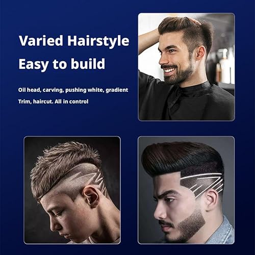 Miniatura 8 de Recortadora de barba 3 en 1 para hombres, afeitadora eléctrica con recortadora de vello de nariz, kit de aseo impermeable recargable, cortapelos