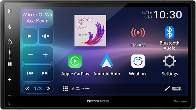 Pioneer ディスプレイオーディオ DMH-SZ500 6.8インチ 2D ワイヤレス AppleCarPlay AndroidAuto Bluetooth カロッツェリア