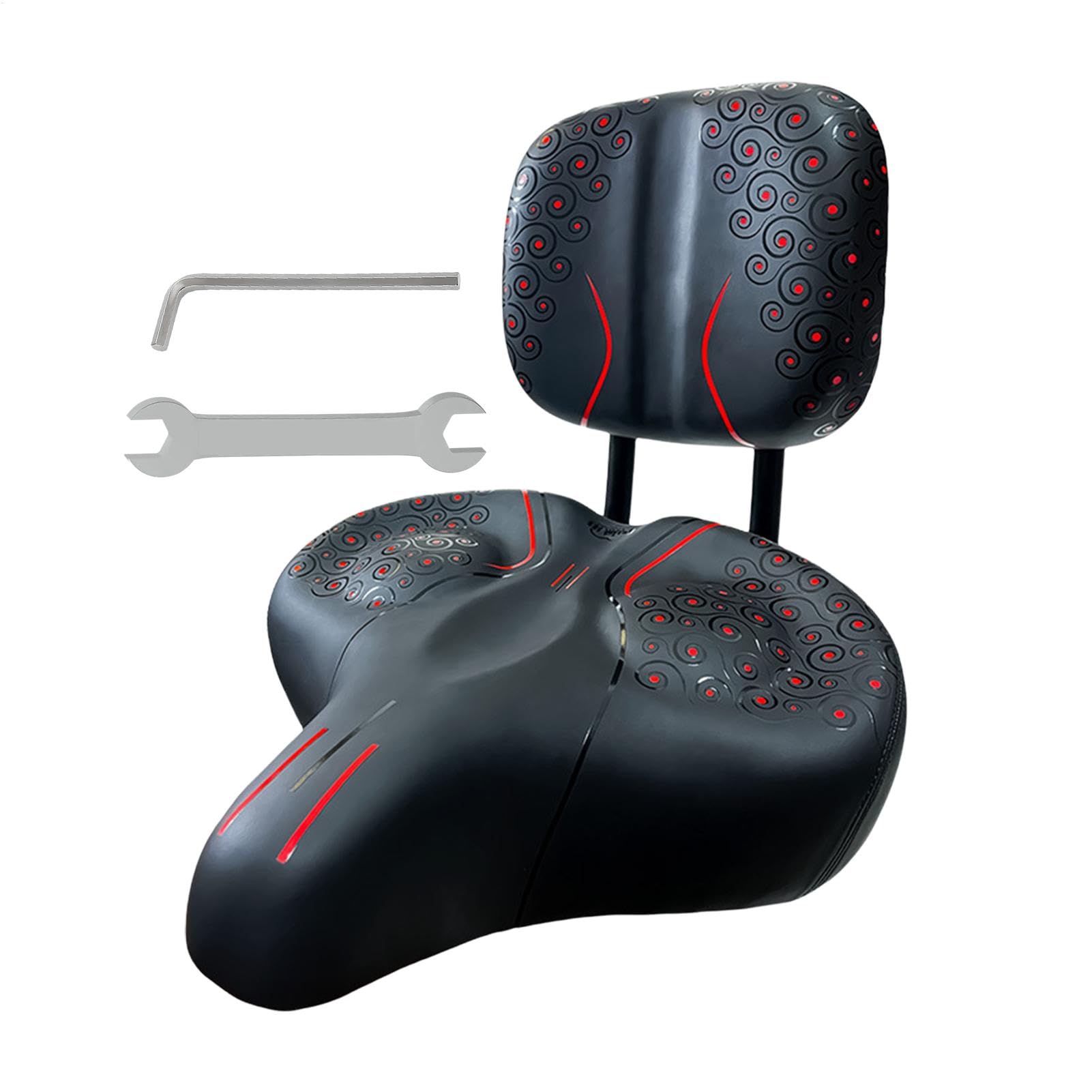 Fahrradsitz - Fahrradsitz mit Rückenlehne, Fahrradsitz mit Rückenlehne | PU Leder SEAT CUDHION, WIDE BICLUCLE SEAT FÜR ELEKTRISCHE BOLANSKOTEN
