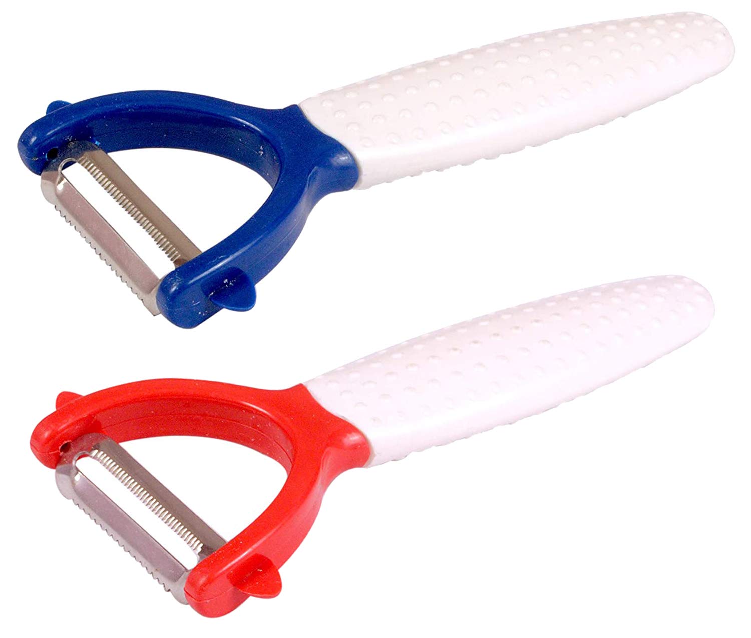 Kuber Industries 2 Pieces Swiss Classic Multipurpose Peeler/Vegetable Scrapper Double Edge Serrated (Multi)