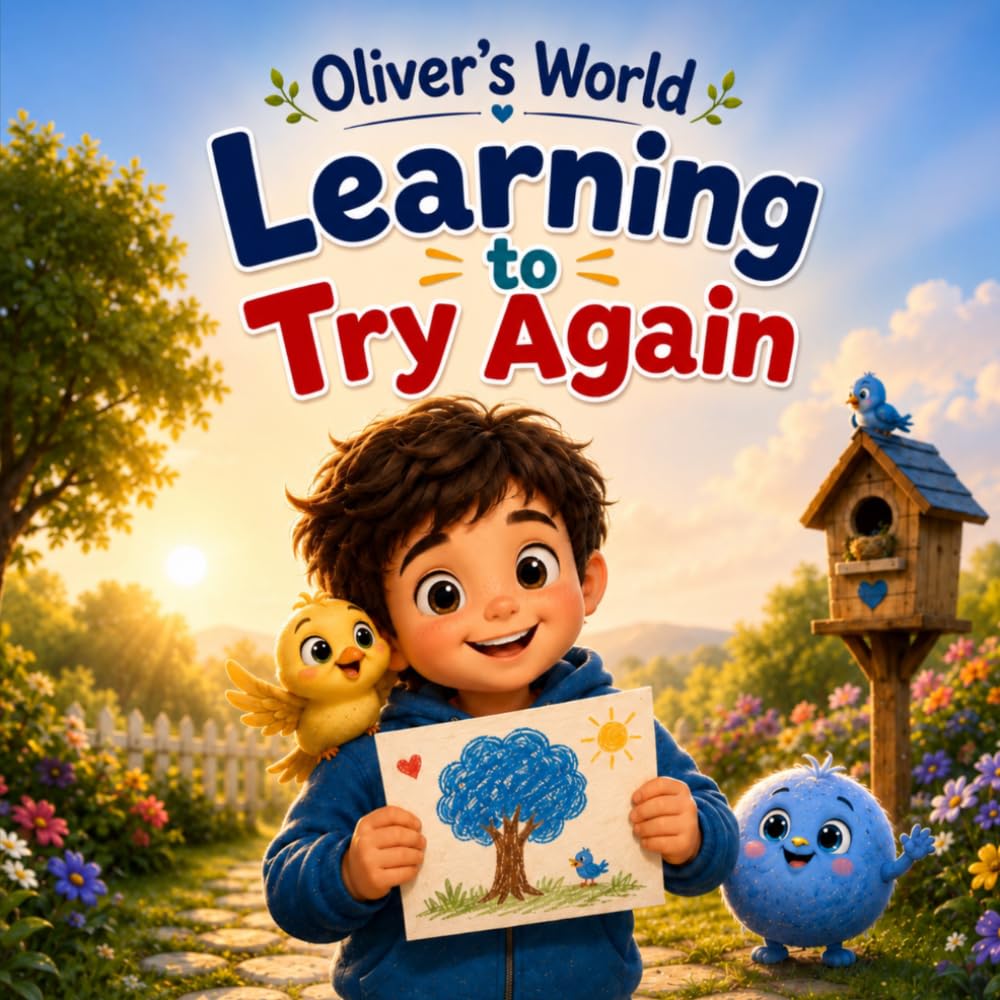 Oliver's World: Learning to Try Again: A Heartwarming Picture Book About Courage, Mistakes, and Never Giving Up (Growing Hearts)