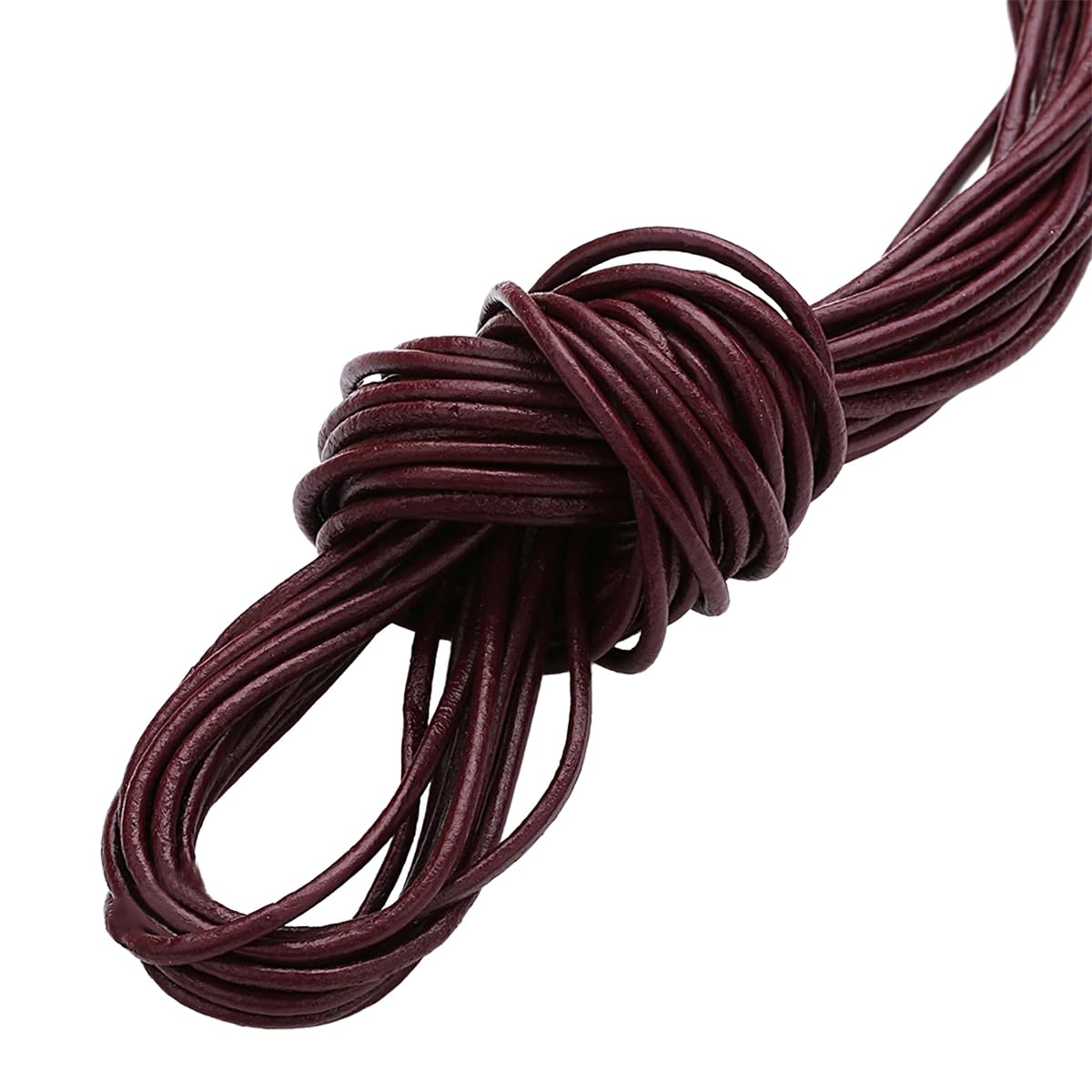 Cordón de cuero de 2 mm flexible para crear pulseras resistentes