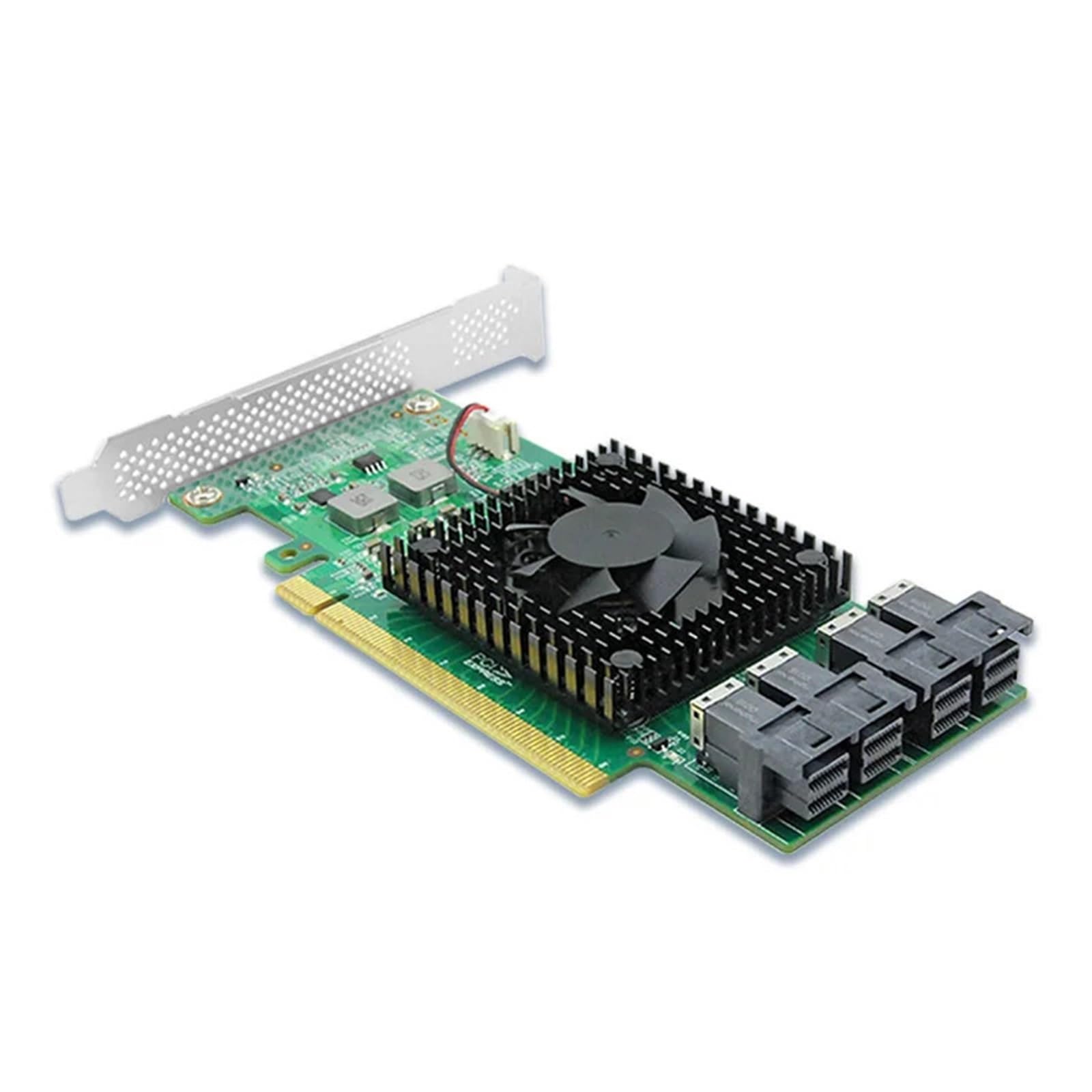 Adattatore switch SSD PCIe3.0 X16 a 4 X U.2 NVMe con controller PLX8747, non richiede la biforcazione della scheda madre