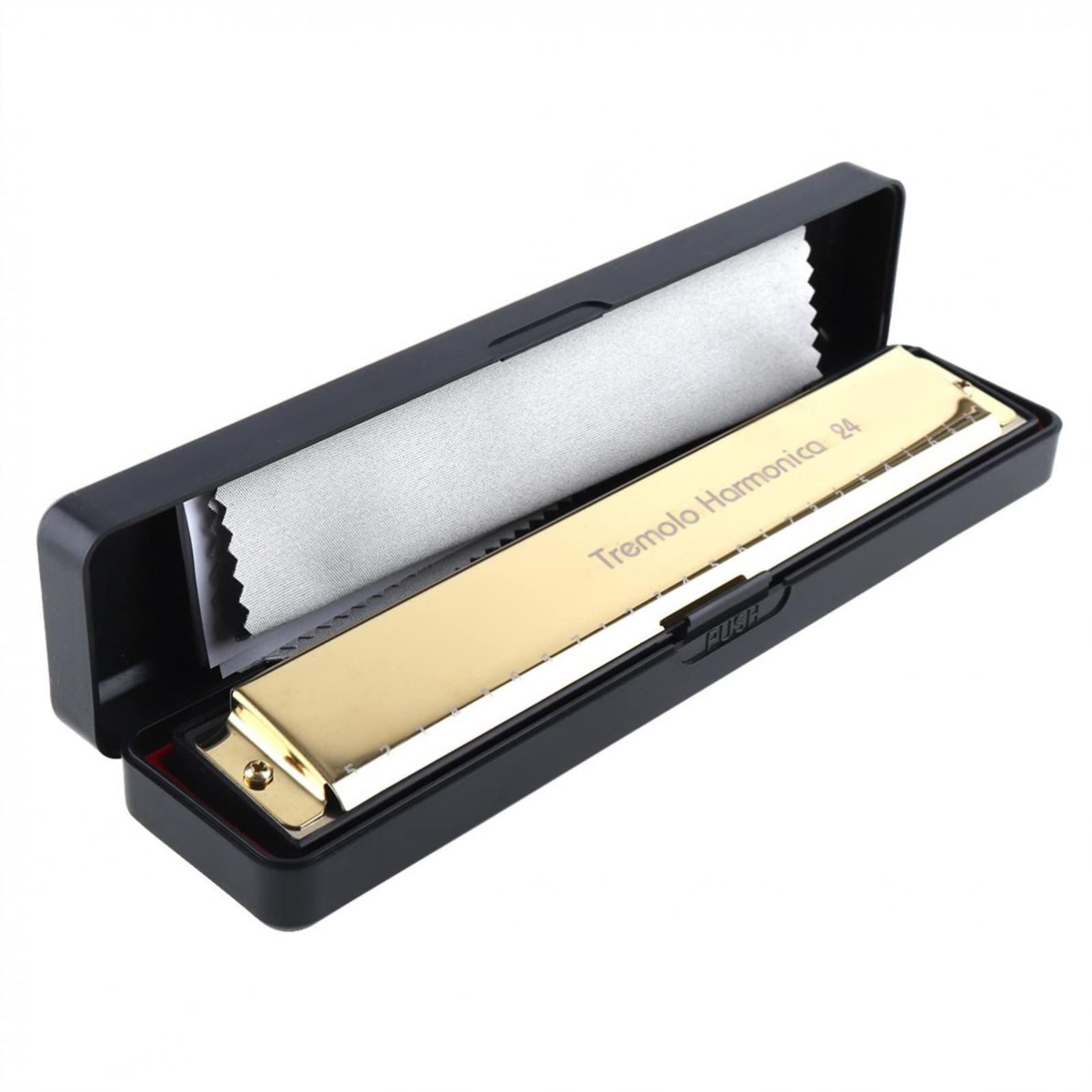 Złoto 24 Otwory Harmonijka Tremolo Tone Key C Harfa Usta Organy Instrumenty Muzyczne Harmonijka Dla Początkujących