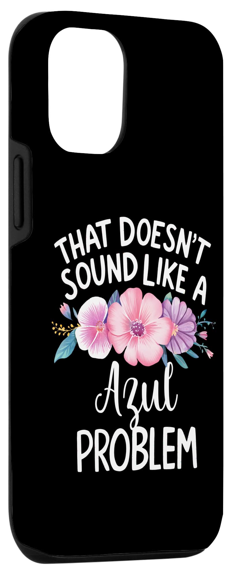 iPhone 14 Pro Azul Personalized Cute Flower Girls Azul Name Case - Image 3