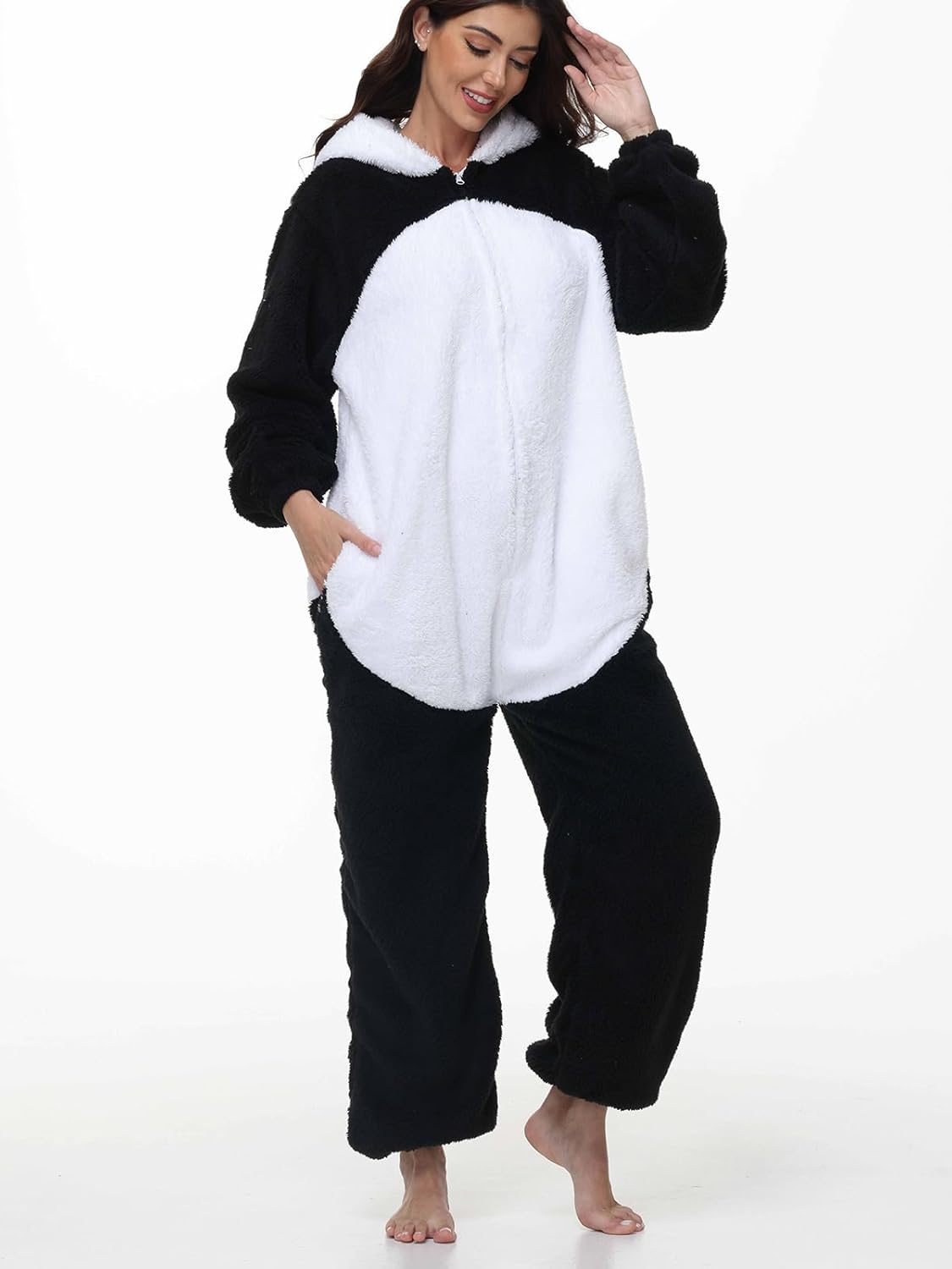 Très Chic Mailanda Unisex Fleece Animal Adult Onesie Costume Pajamas Zip Up Plush Sleepwear Loungewear - Image 3