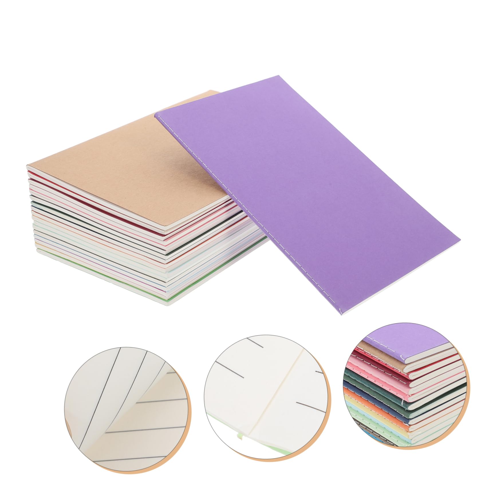 Quaderno Kraft A5 18 Pezzi, Taccuini Colorati 60 Pagine | Carta, Scrittura e Schizzi, Decorazioni Scuola, Uso Versatile per Appunti e Disegno