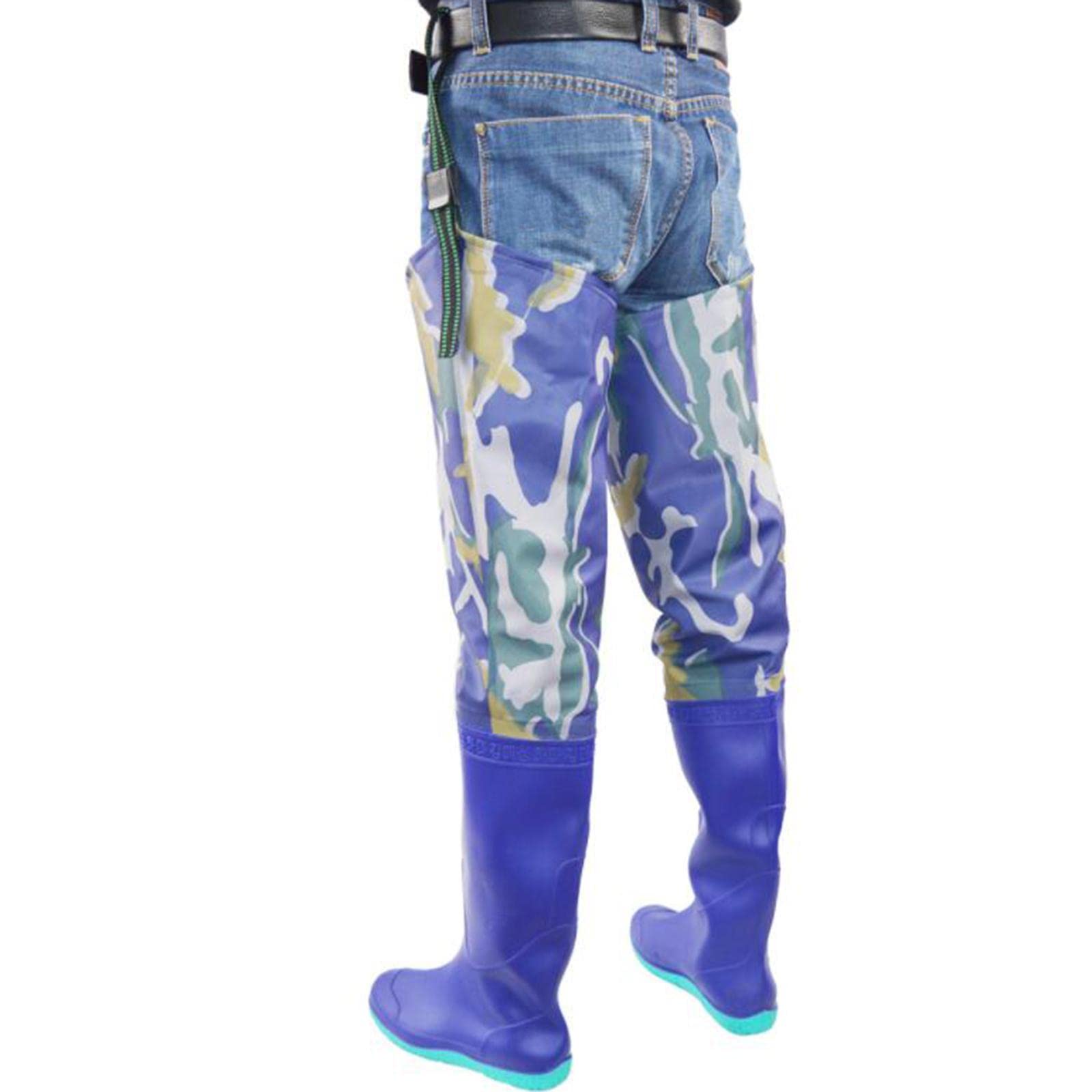 MagiDeal Cuissardes de pêche imperméables antidérapantes Bottes de Hanche Waders en Nylon Hommes Femmes