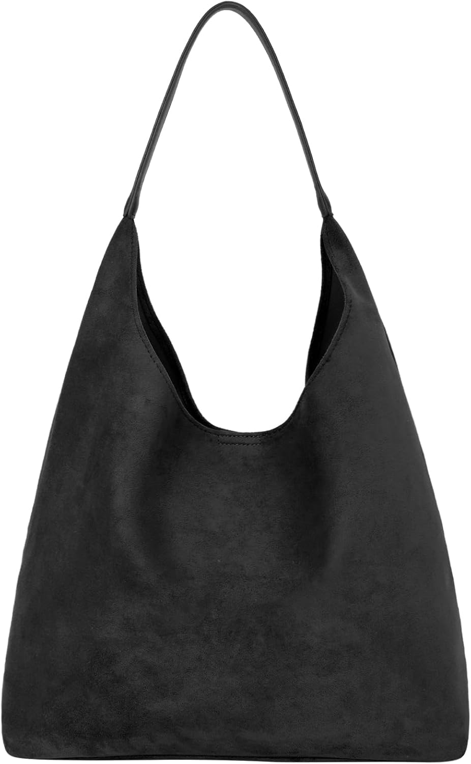 Suede Hobo Tote Bag for Women Stylish Slouchy Shoulder Bag Soft Leather Handbag Suede Purses for Work Everyday