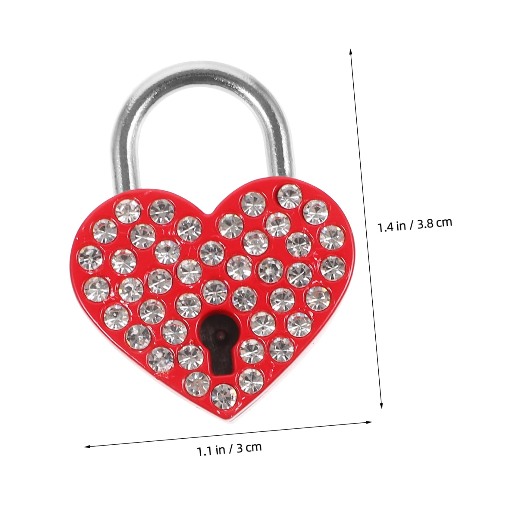 NUOBESTY 10 Ensembles Cadenas Forme de Cœur Serrures de Voyage pour Valises Casiers Cadenas pour Couples Saint Valentin Durable Compact