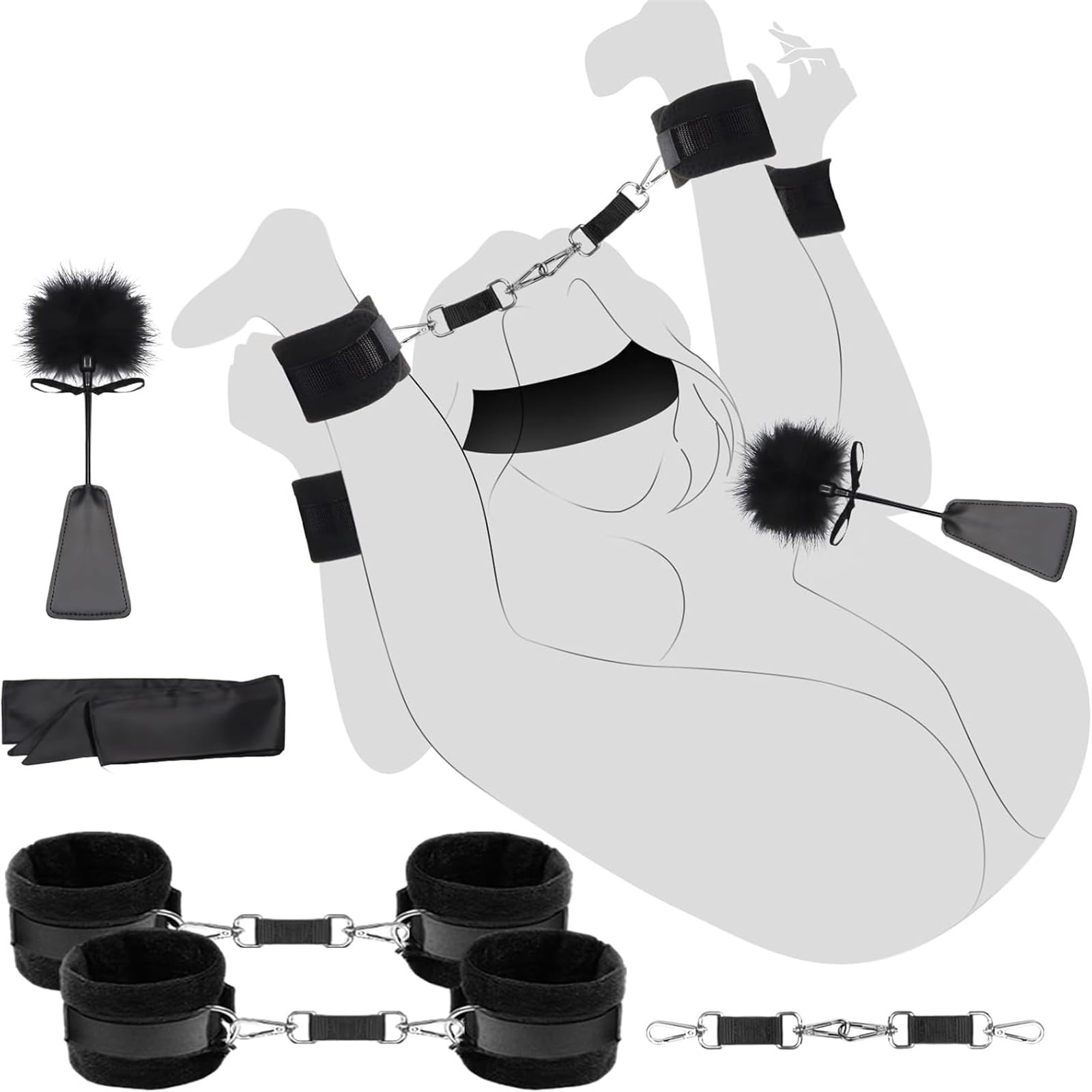 [15 Pezzi] Yoga B𝚘nd𝚊ng𝚎 Kit S𝚎xy Coppia Accessori S𝚎x Toy Adulti Lo di S𝚎x Toysper per Coppie S𝚎𝚜𝚜o L𝚎tto Shop Hot Oggetti Donna Viaggi M𝚊n𝚎tte (Viola)