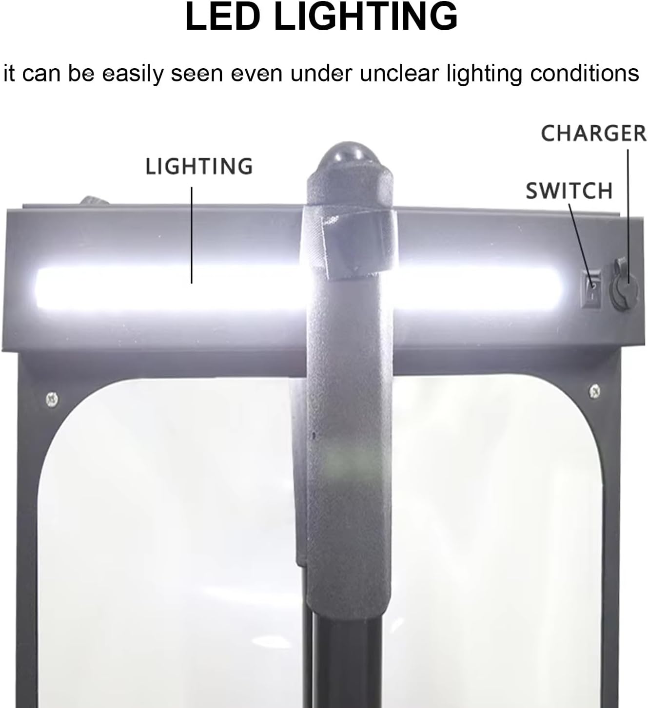 Car Undercarriage Inspection Mirror, with LED Lighting and Wheels, Retractable Car Undercarriage Inspection Tool