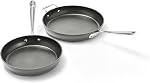 Ensemble de Poêles Antiadhésives All-Clad HA1 en Aluminium Anodisé Dur, Poêle de 10 po et Poêle de 12 po, 2 Pièces, Noir