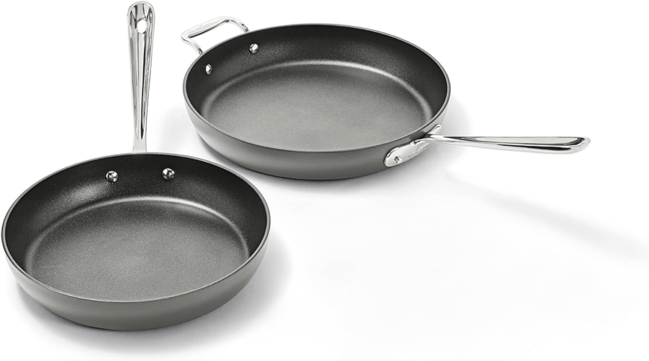 All-Clad E7859064 HA1 Hard Anodized Nonstick Fry Pan Cookware Set, 10 Inch and 12 Inch Fry Pan, 2 Piece, Black