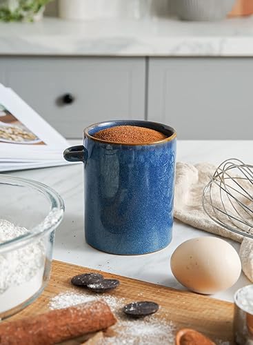 Miniatura 3 de LE TAUCI Azucarero con tapa y cuchara, recipiente de sal de cerámica, tarro de azúcar pequeño para cocina, barra de café, encimera, 12 onzas, juego