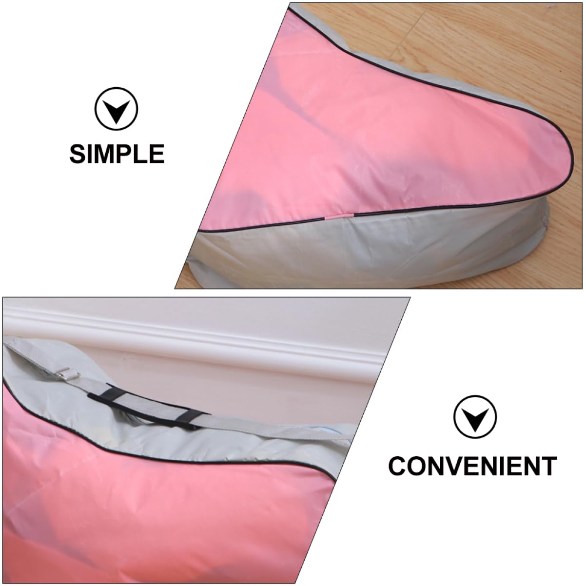 Bolsa para Patines Triangular Rosa de 2 Piezas en Oxford