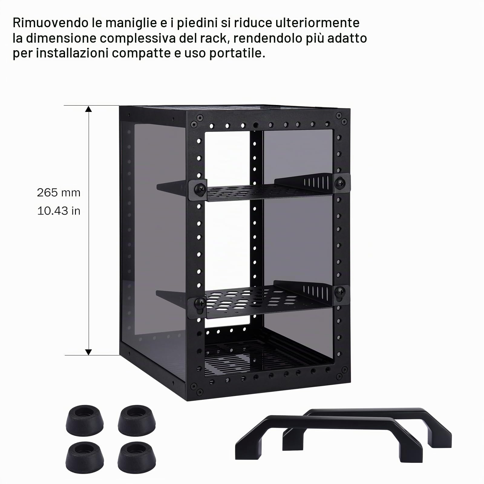GeeekPi DeskPi RackMate TT - Mini armadio server per mini PC, rete, server, audio e apparecchiature video