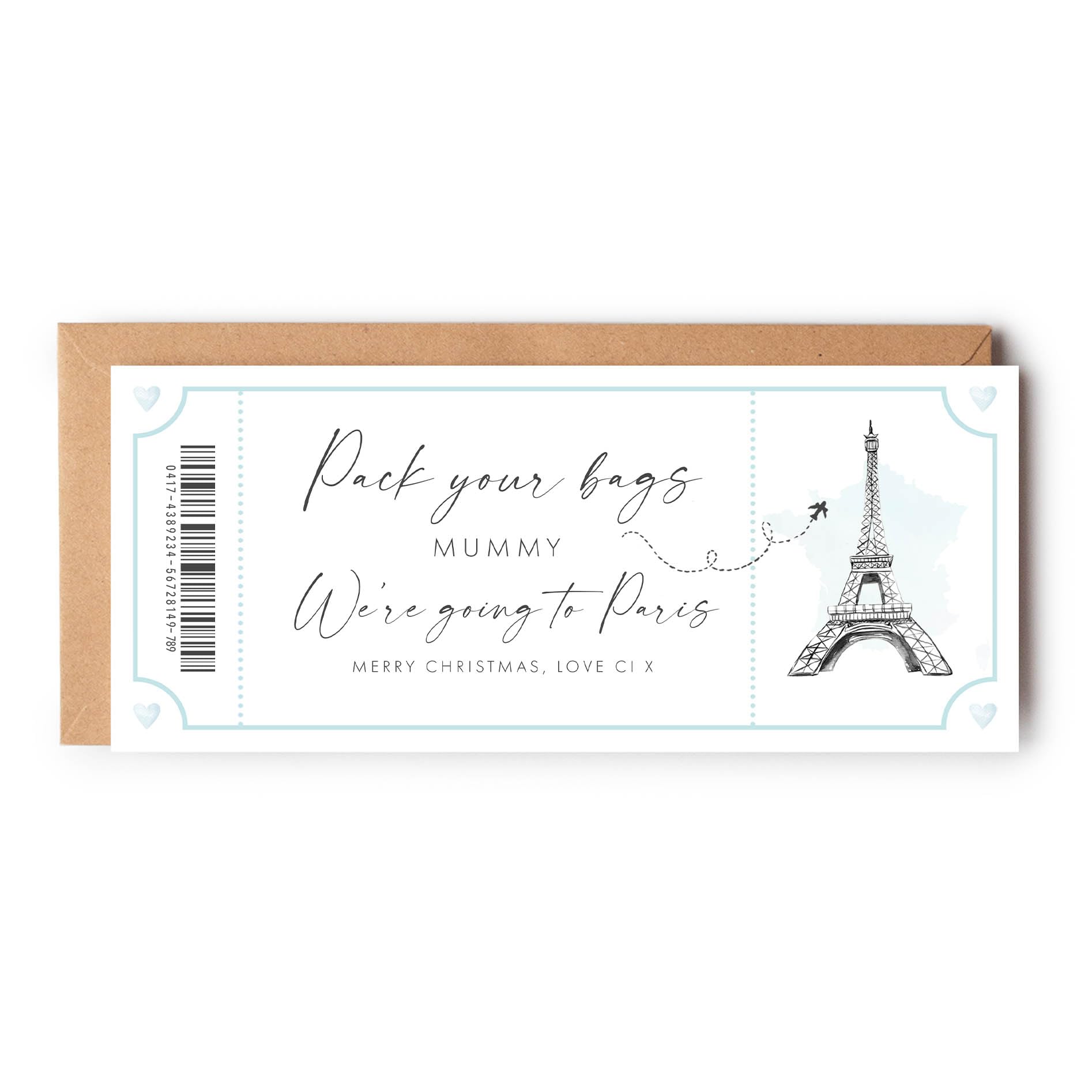 Personalised Paris Boarding Pass Surprise Trip Reveal, Paris Boarding Card Gift, Paris Tickets Plane, You're Going to Paris Card, We're Going to Paris Surprise Birthday Gifts for Women