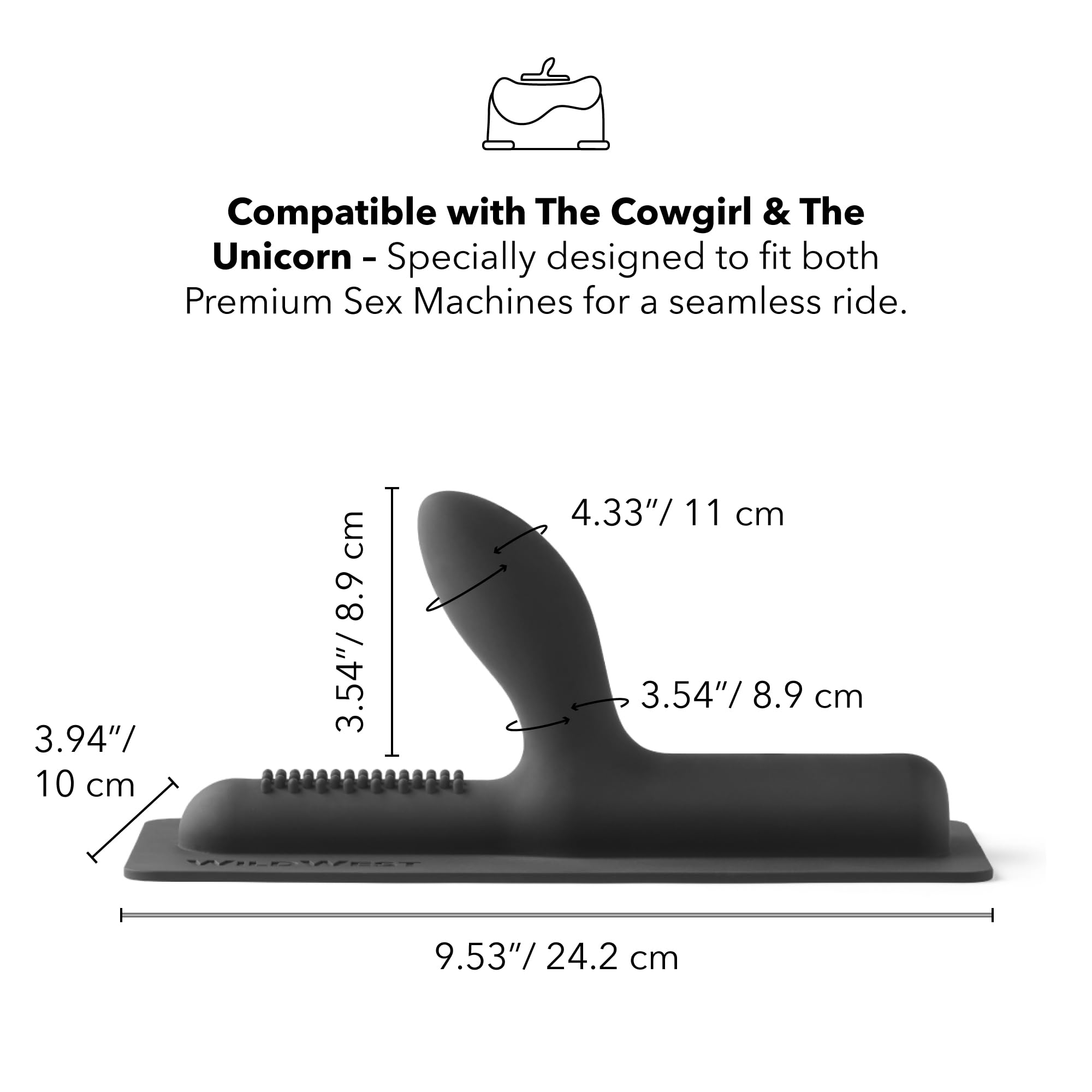 Amazon.com: Cowgirl The Cowgirl Wildwest 4" Silicone Attachment - Riding Sex  Machine Attachments, Sex Toys for Adults : Health & Household
