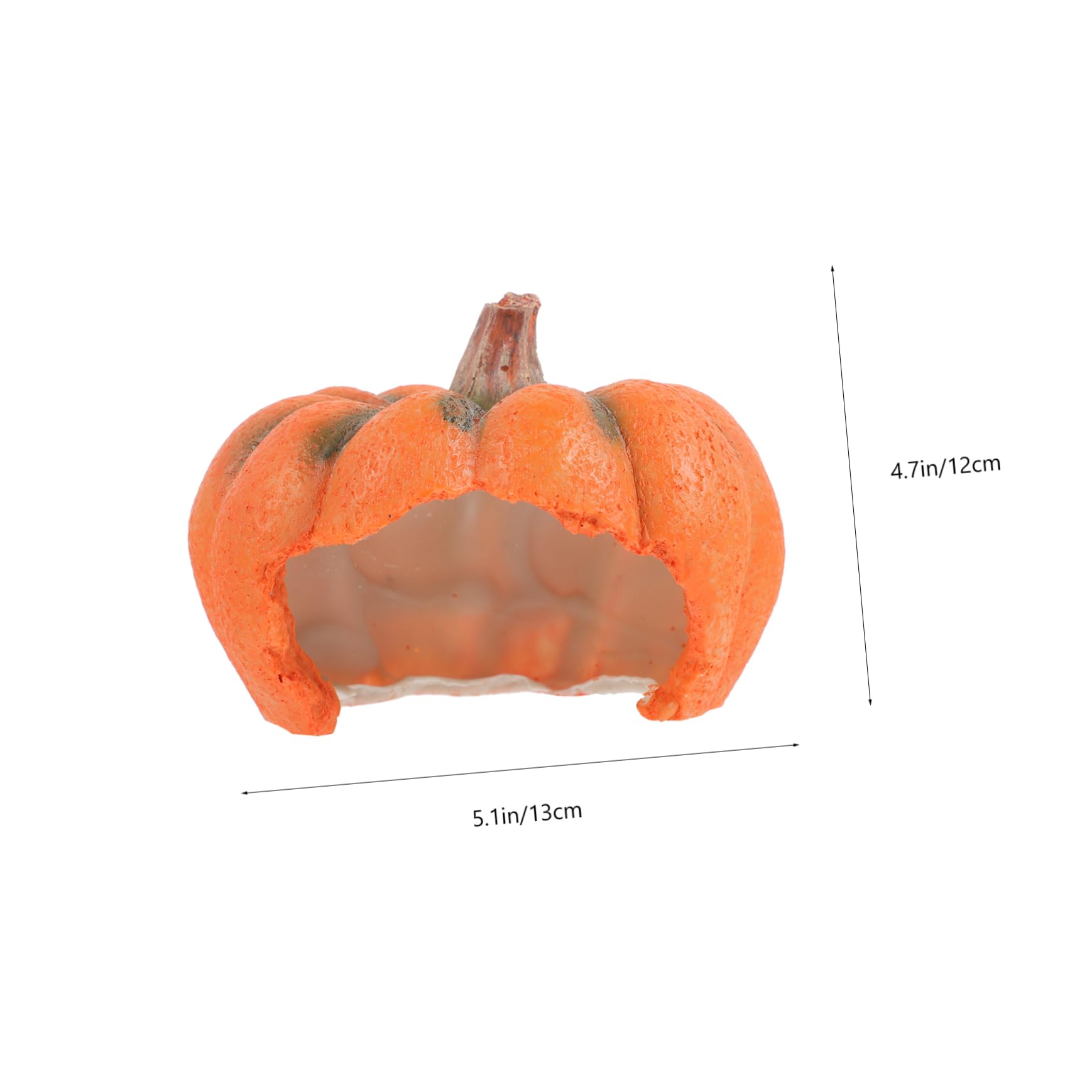 Ciieeo 4 Piezas Casa De Escondite De Calabaza Cueva Decorativa del Acuario Dibujos Animados Piel De Pescado Cueva De Peces En Forma De Calabaza Largo Adornos Resina