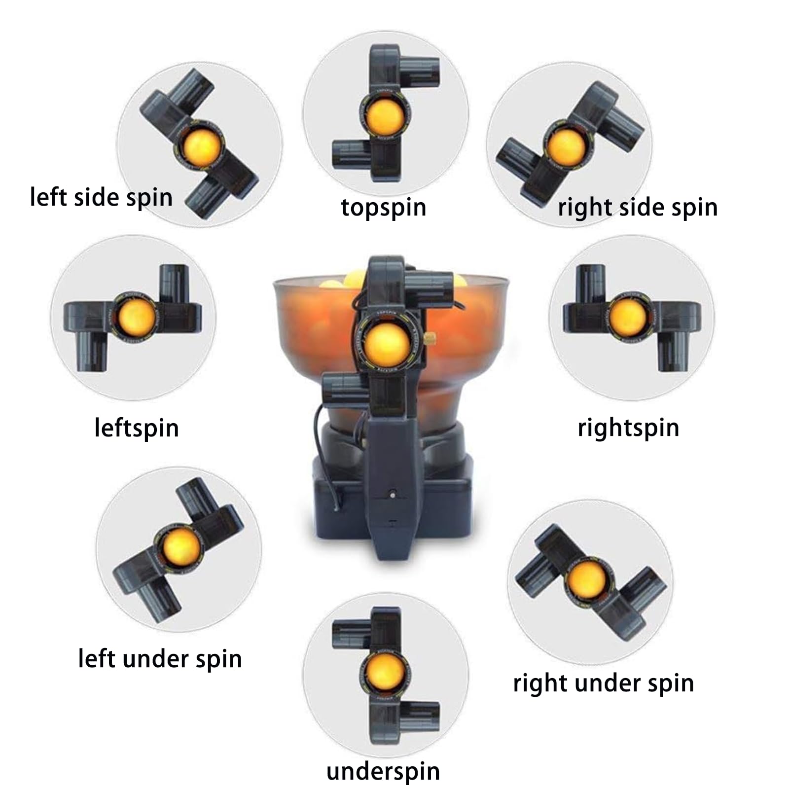 Ping Pong Robot Machine with 36 Different Spin Balls Table Tennis Robots Automatic Ball Machine for Training product thumbnail 6