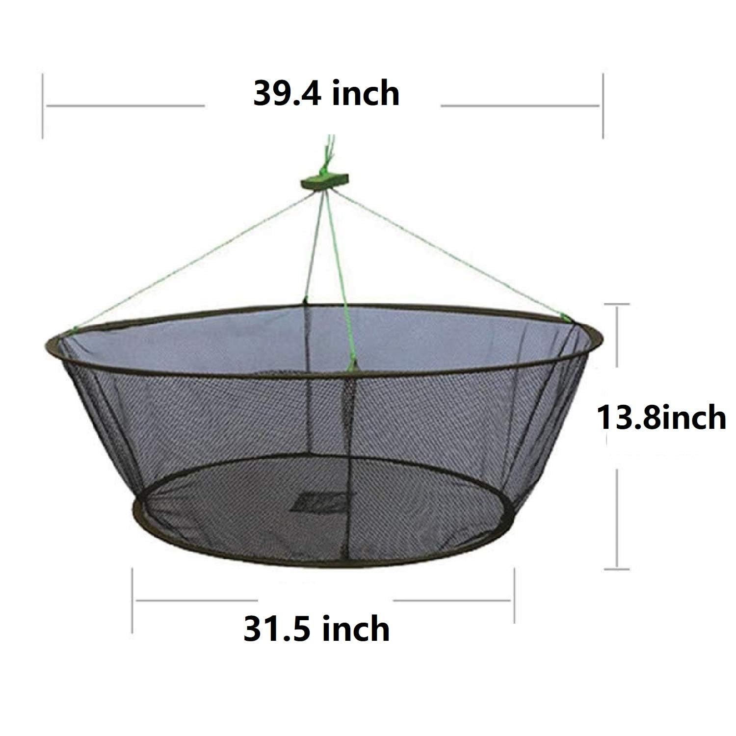 Filet De Pêche Pliable – Épuisette Télescopique En Acier, Pour Crabe, Homard, écrevisse, Ouvert Automatiquement, Diamètre 80 Cm