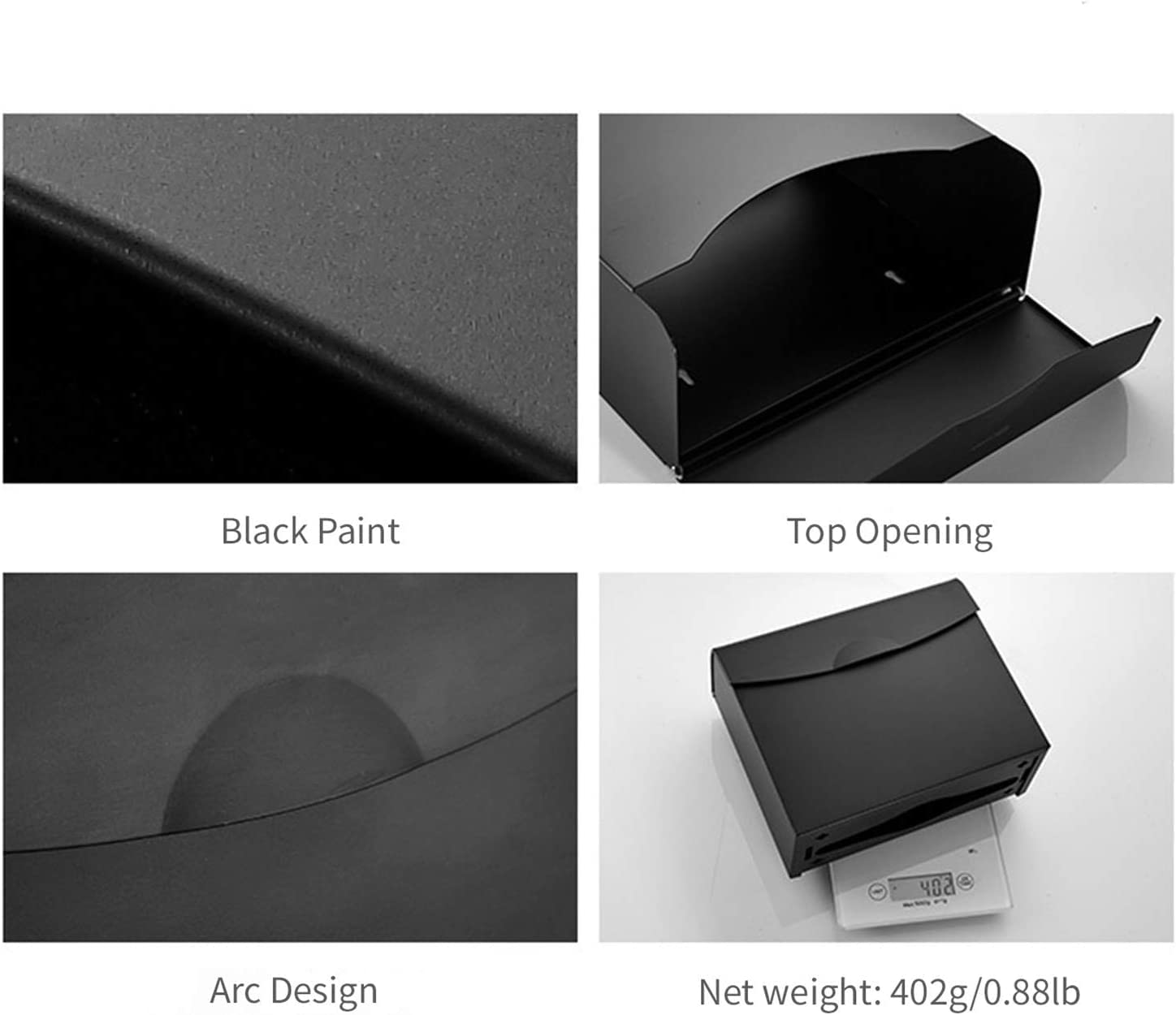 BKEKM Dispenser Salviette Dispenser di Asciugamani di Carta a Parete Dispenser di Asciugamani di Carta Commerciale Senza punzonatura Porta Asciugamani di Carta Impermeabile Moda