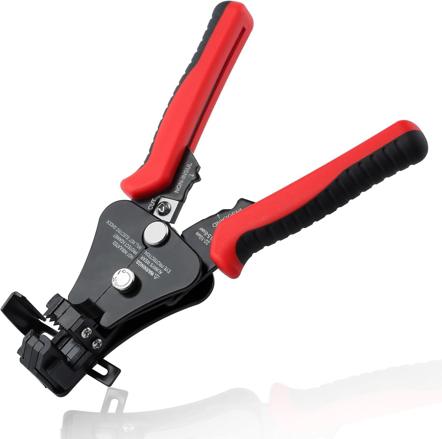 1 Pack Automatic Wire Stripper Crimper Cutter Tool 3 In Universal Heavy Duty Adjustable For 8-18 Awg Solid Stranded Electrical 10-22 Crimping Tools