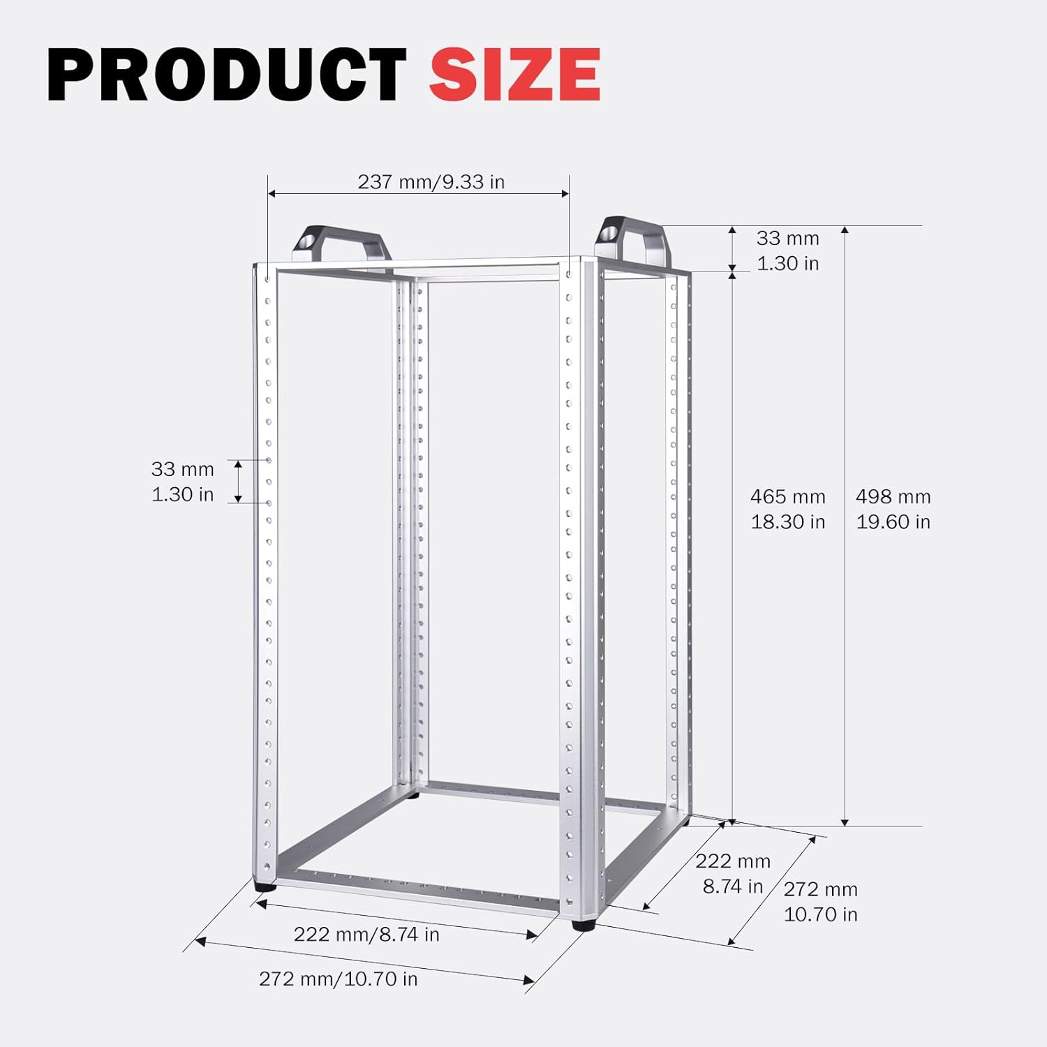 GeeekPi DeskPi RackMate TL1, 10 inch 10U Server Rack for Network, Servers, Audio, and Video Equipment, Open Frame Aluminum Alloy Rack - Image 2