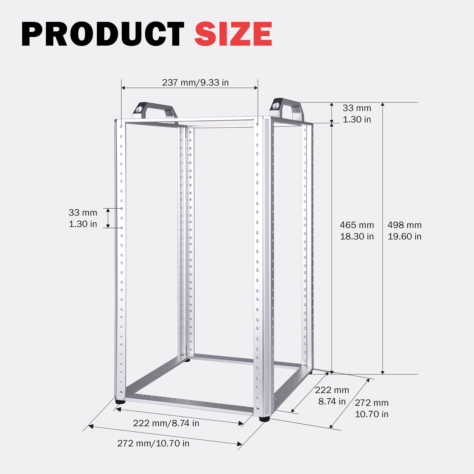 GeeekPi DeskPi RackMate TL1 - Armario para servidores (10 Pulgadas, 10U, 264 mm de Profundidad) para Equipos de Red, servidores, Audio y vídeo, de aleación de Aluminio con Marco Abierto