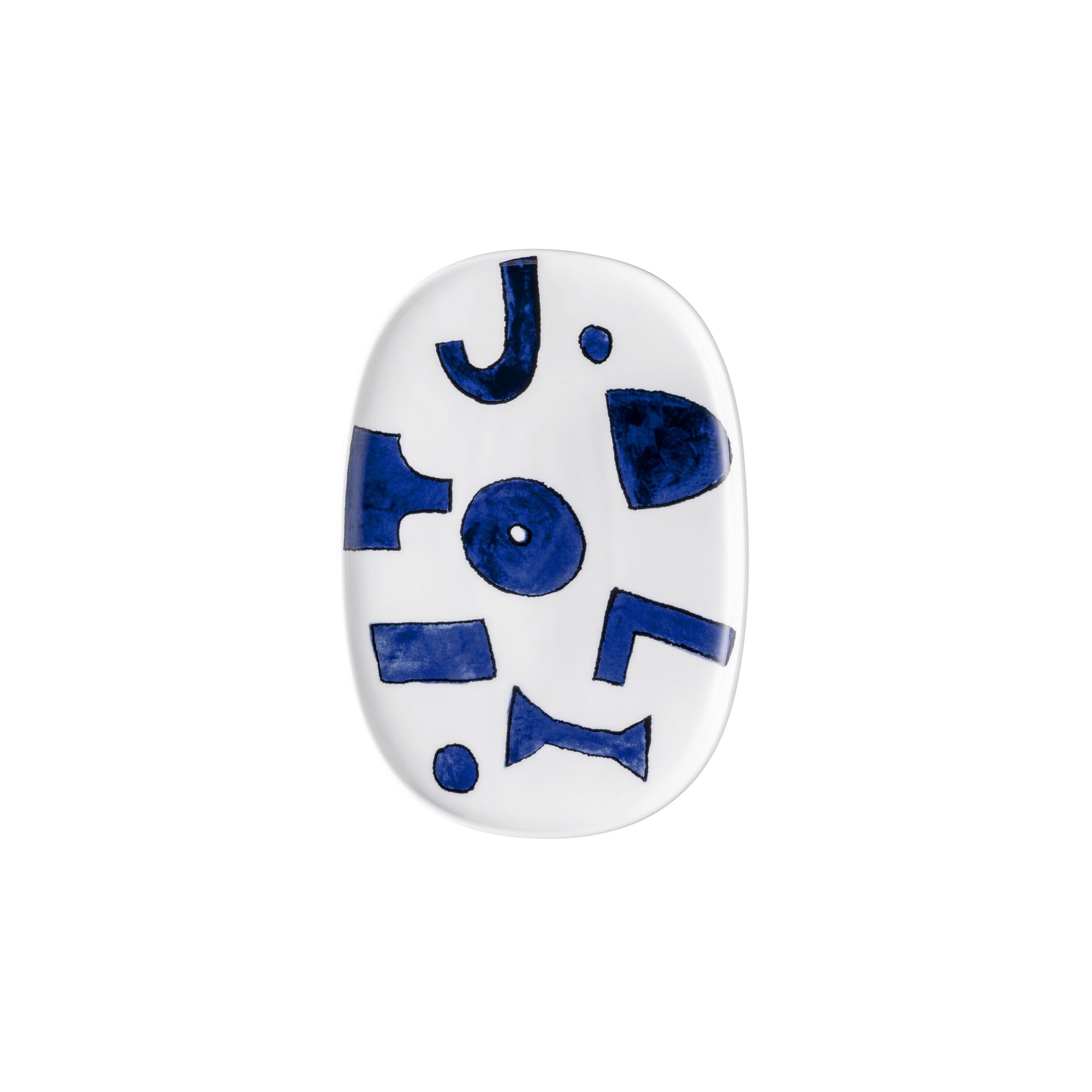 Image secondaire de Plat de Service Ovale en Porcelaine Blanche Alessi Itsumo avec Décor Samiro Yunoki