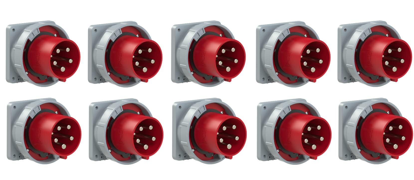 Hilark Cable Tech Prises et fiches - Accessoires pour câbles électriques - Paquet de 10 (rouge)