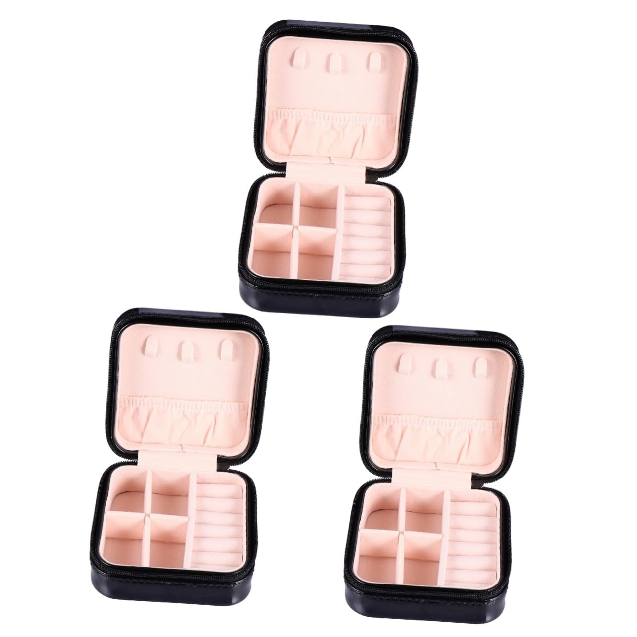 Healeved 3 Pezzi Scatola Organizer per PU Contenitore per Collane con Design Compatto e Perfetta per Ragazze