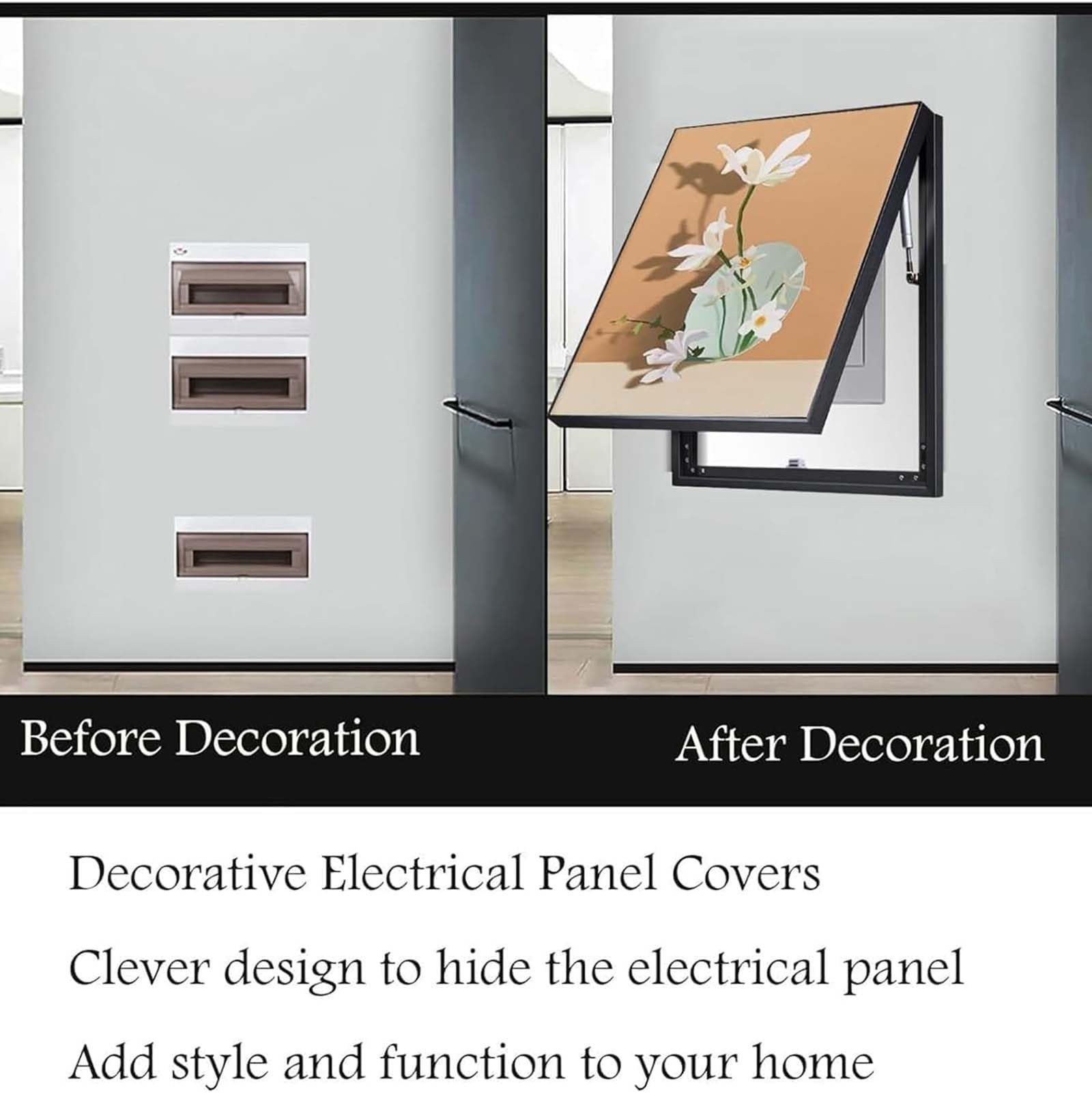 Generico Copertura Quadro Elettrico Decorativa Nascondi Contatore creatività Semplice Quadri Copri Contatori Elettrici da Parete Quadro Decorativo Scatola di Distribuzione,H,30X40cm