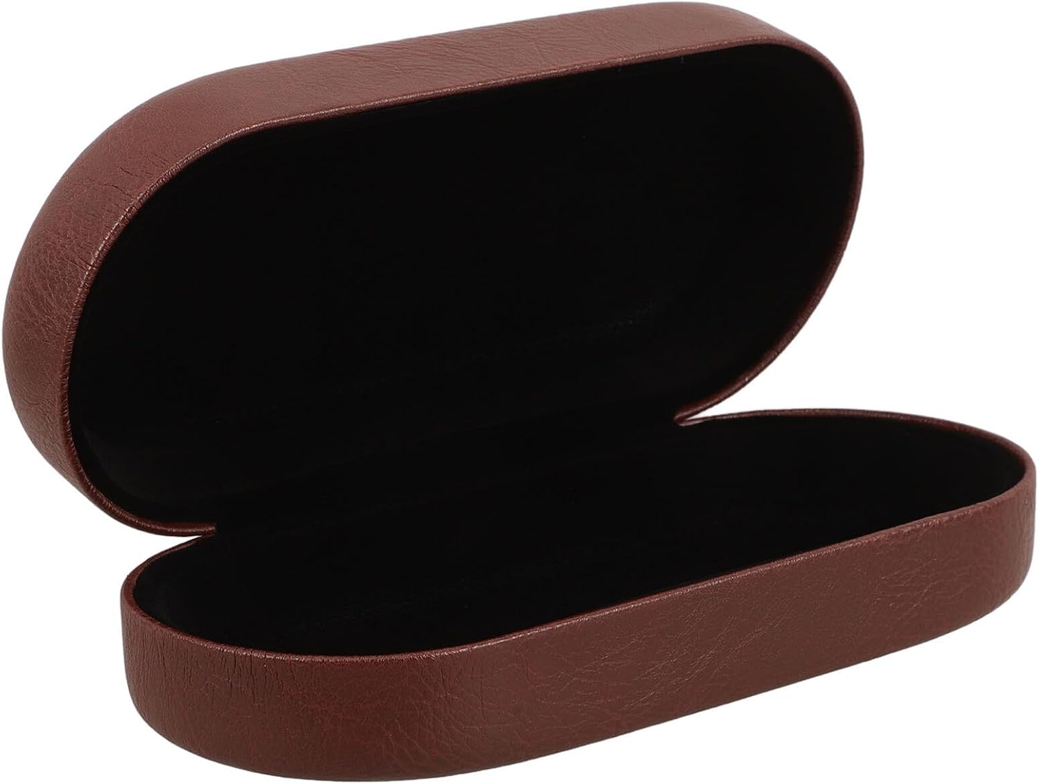 Hemoton Hard Shell Sunglasses Case Large Metal Eyeglass Carry Case Pu Leather Storage Box Brown for Travel Men Women Unisex