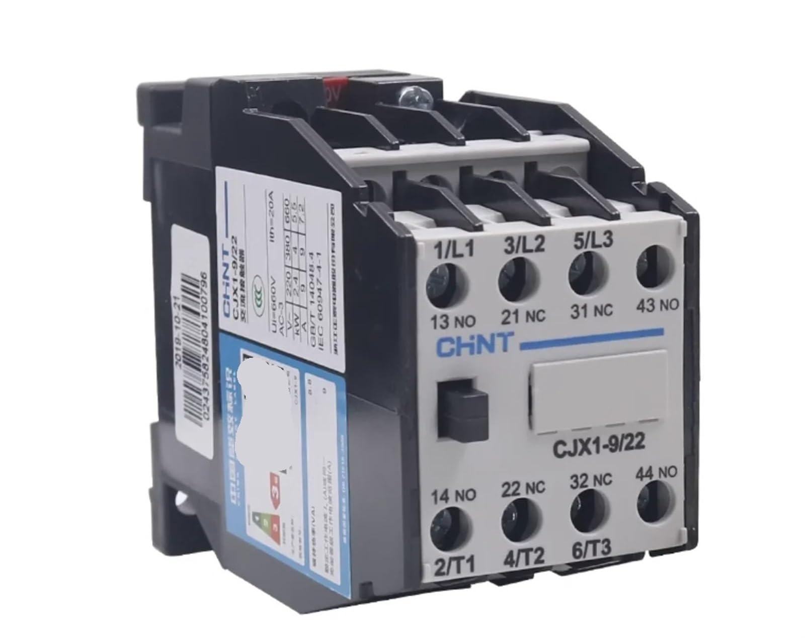 Contacteur CJX1-9/22 AC110V de rechange pour rénovation de tableau électrique