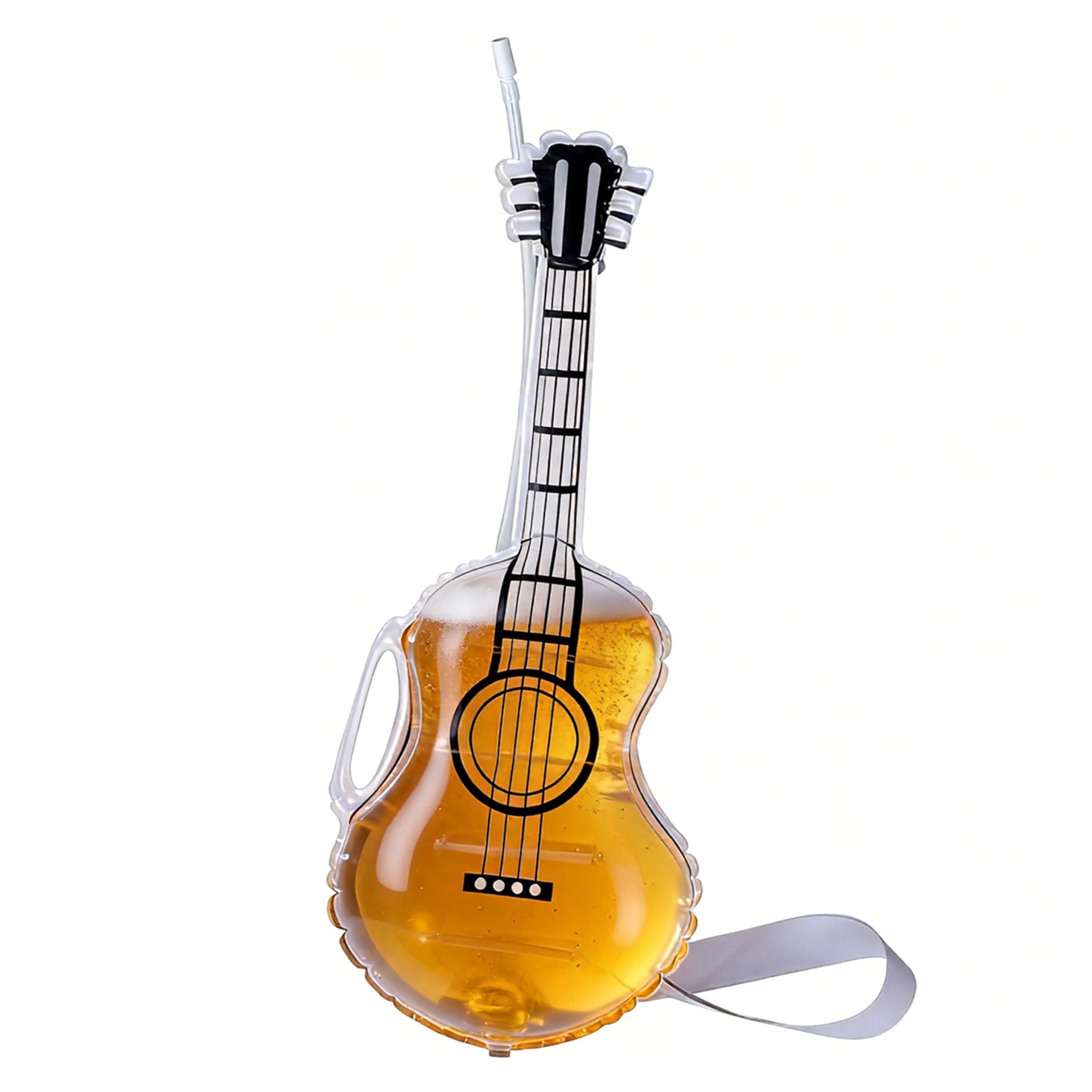 Elyebxj Beer Dispenser, Transparent Guitar-shaped Drink Dispensers For Parties - Portable Beverage Jacket for Party Bars