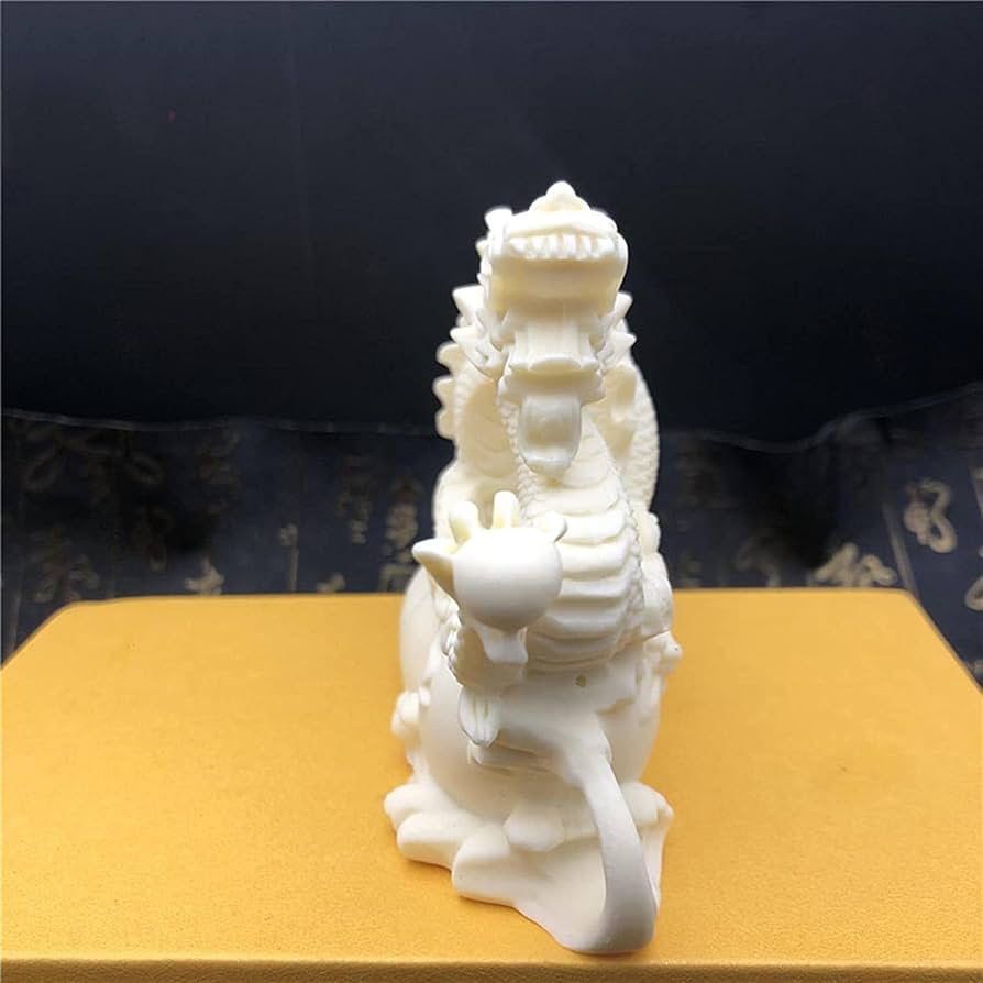 象牙風中国縁起置物、象牙風龍、中国繊細彫刻、中国天龍縁起置物、龍鯉城置物 象牙風中国縁起置物、象牙風龍、中国繊細彫刻、中国天龍縁起置物