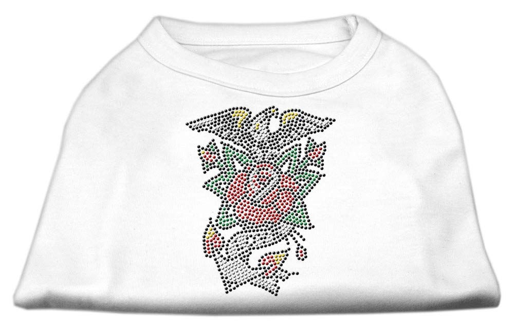 Mirage Pet Products Eagle Rose Nailhead Pet Shirt, Large, White