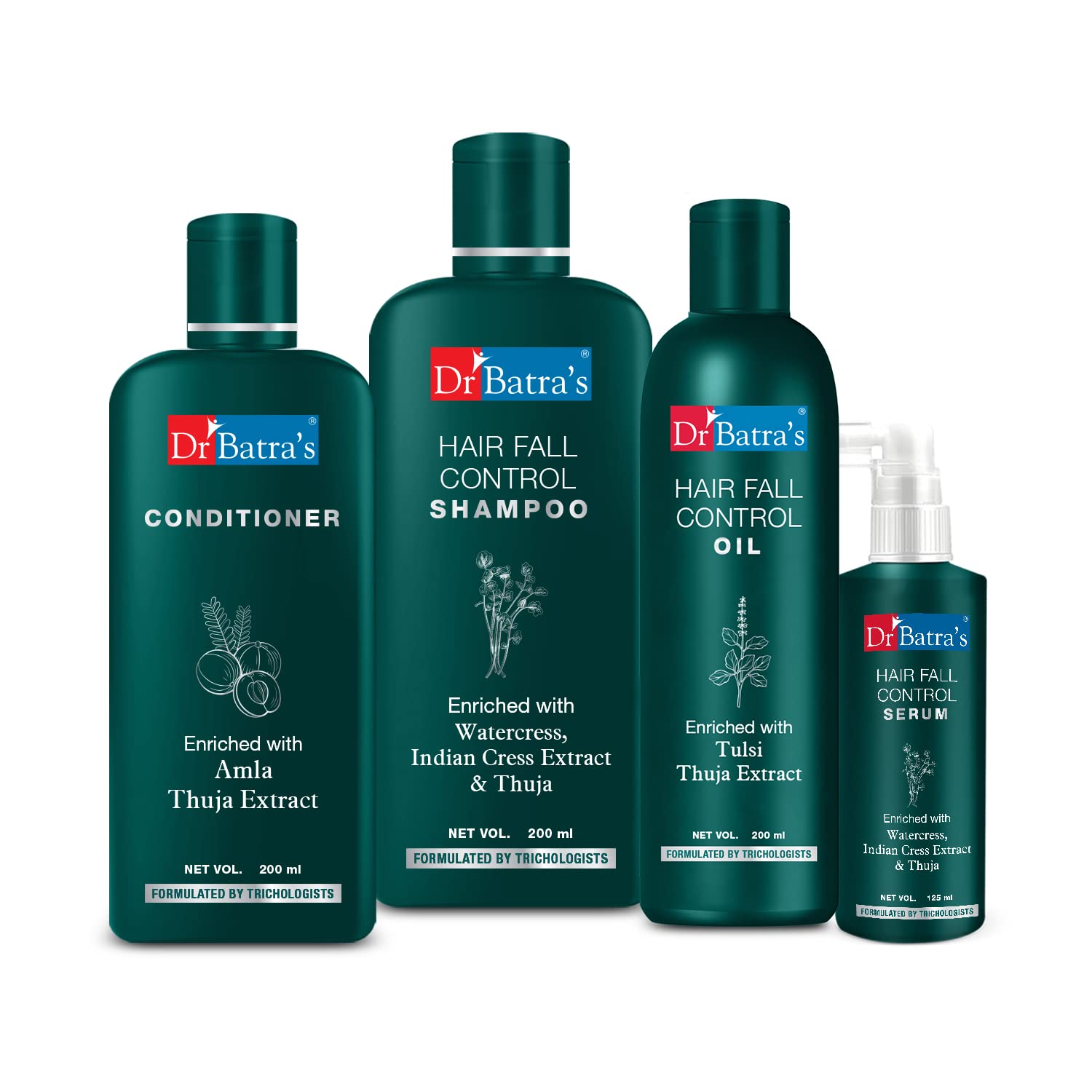 Dr Batra's Hair Fall Control Serum-125 ml, Conditioner - 200 ml, Hair Fall Control Oil- 200 ml and Hair Fall Control Shampoo - 200 ml-picture-35