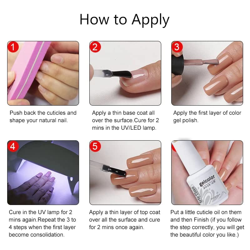 Miniatura 3 de Arte Clavo Esmalte de uñas de gel rosa lechosa de 0.5 fl oz, con luz LED, UV, remojado, transparente, rosa nude, manicura francesa, rosa claro,