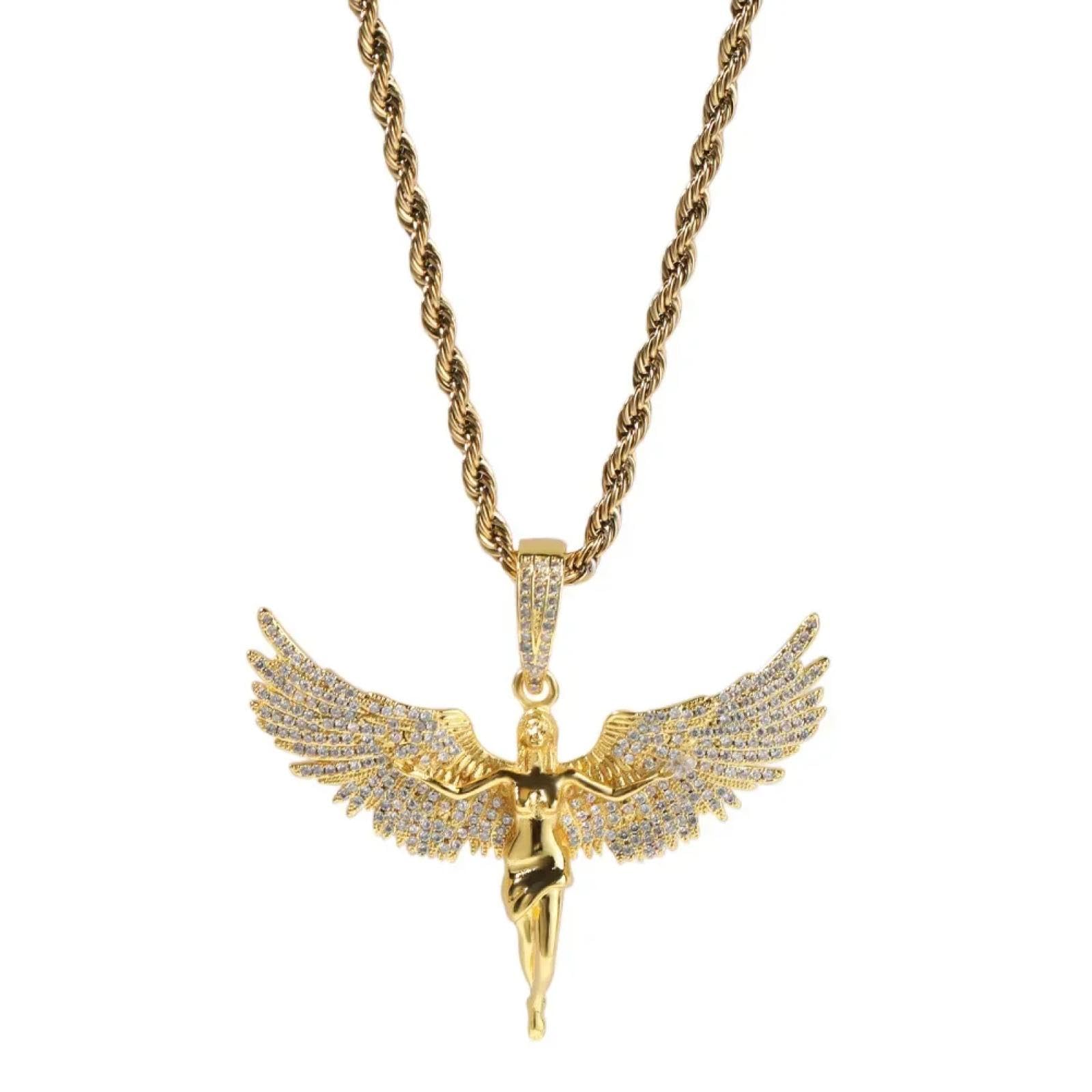 Collana Uomo Donna Gioielli Ciondolo Pendente Necklacecollana Vintage Flying Uomini Donne Rap Hip Hop Pendente Partito