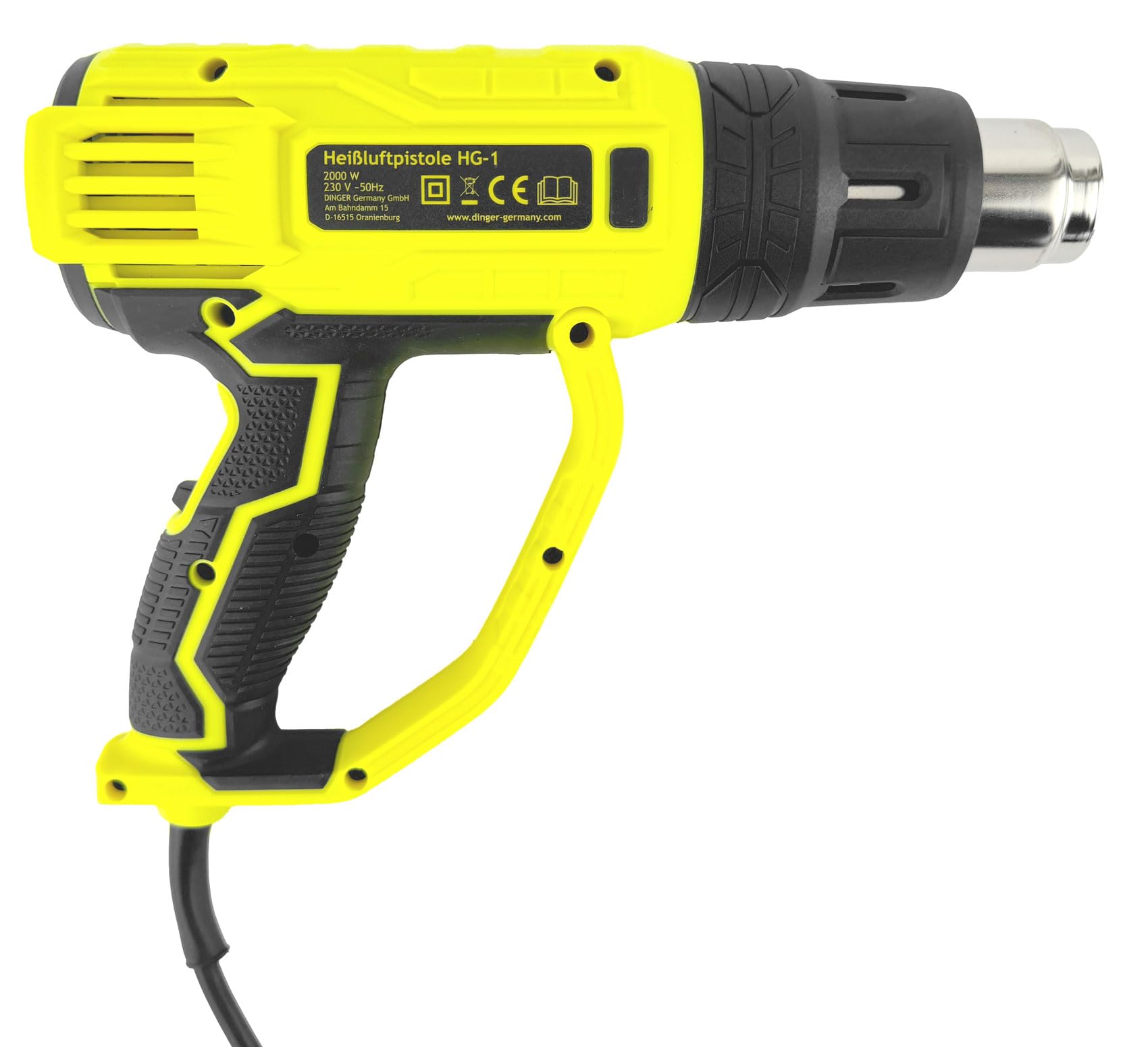 WELDINGER Heißluftpistole HG-1 2000 W Digitaldisplay 60-600°C 9-tlg. Set im Koffer